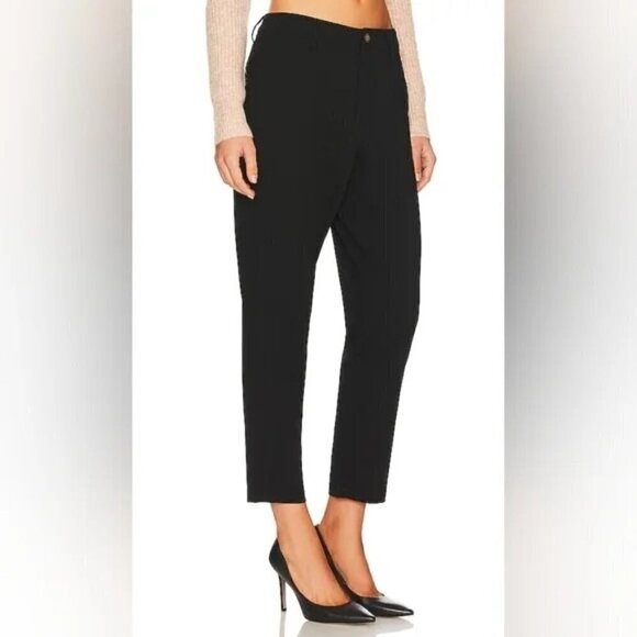 Bcbgeneration Knit Twill Cropped Flare Pants in Black Size Small - Picture 9 of 9